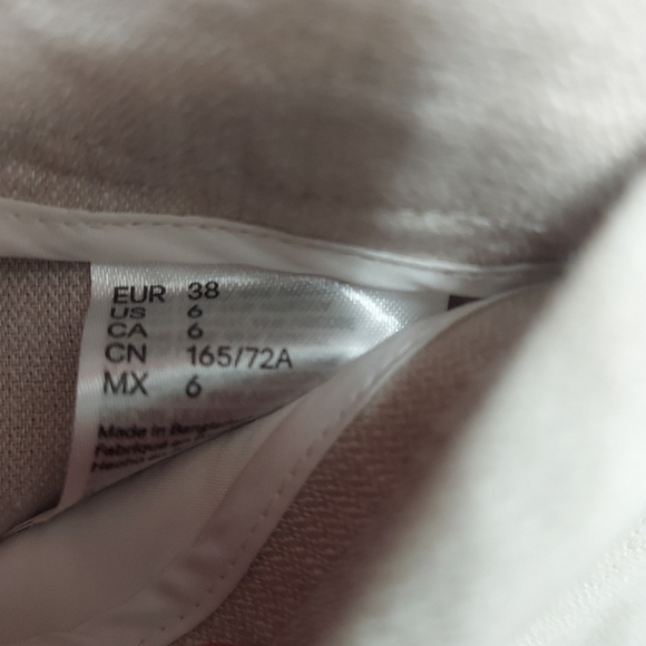 H &M Womens Size 6 Cream Linen Pants - Picture 4 of 7